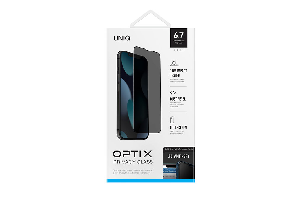 Miếng dán kính chống nhìn trộm iPhone 13 Pro Max UniQ
