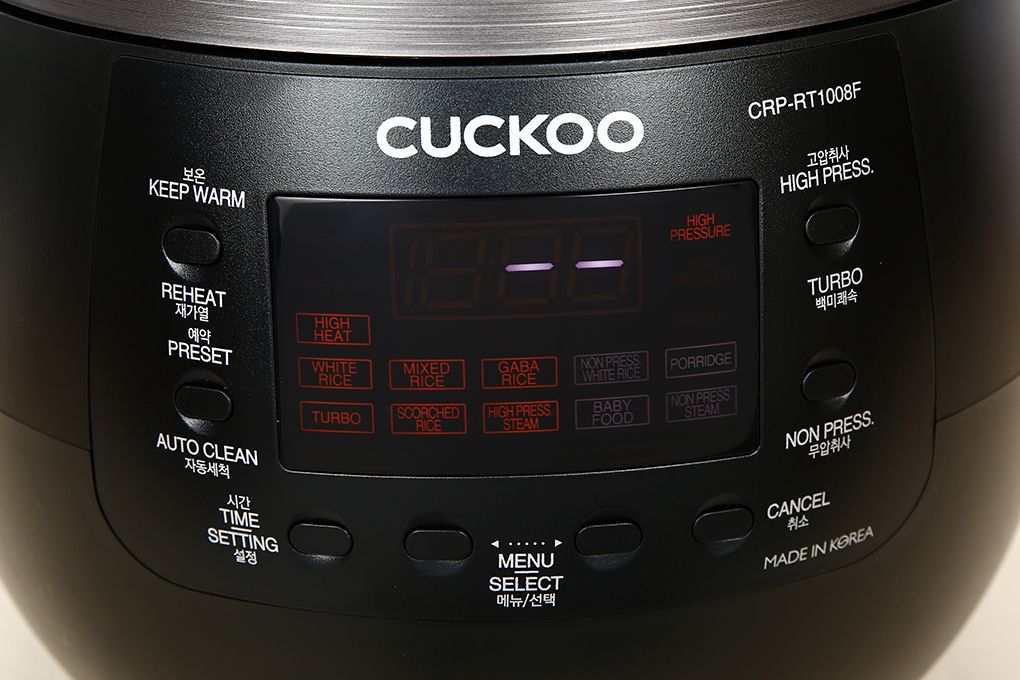 Nồi cơm áp suất điện tử Cuckoo 1.8 lít CRP-RT1008F/BKTSVNCV