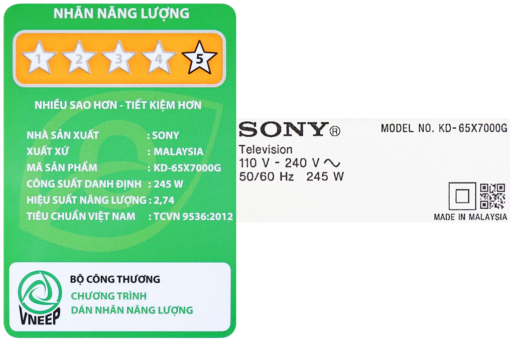 Smart Tivi Sony 4K 65 inch KD-65X7000G