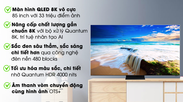 Smart Tivi QLED Samsung 8K 85 inch QA85Q950TS
