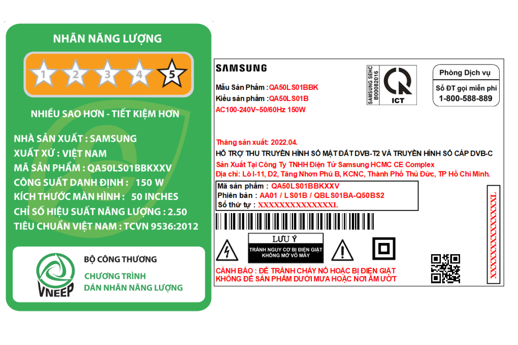 Smart Tivi Kiểu Chữ I Có Chân The Serif QLED Samsung 4K 50 inch QA50LS01BB