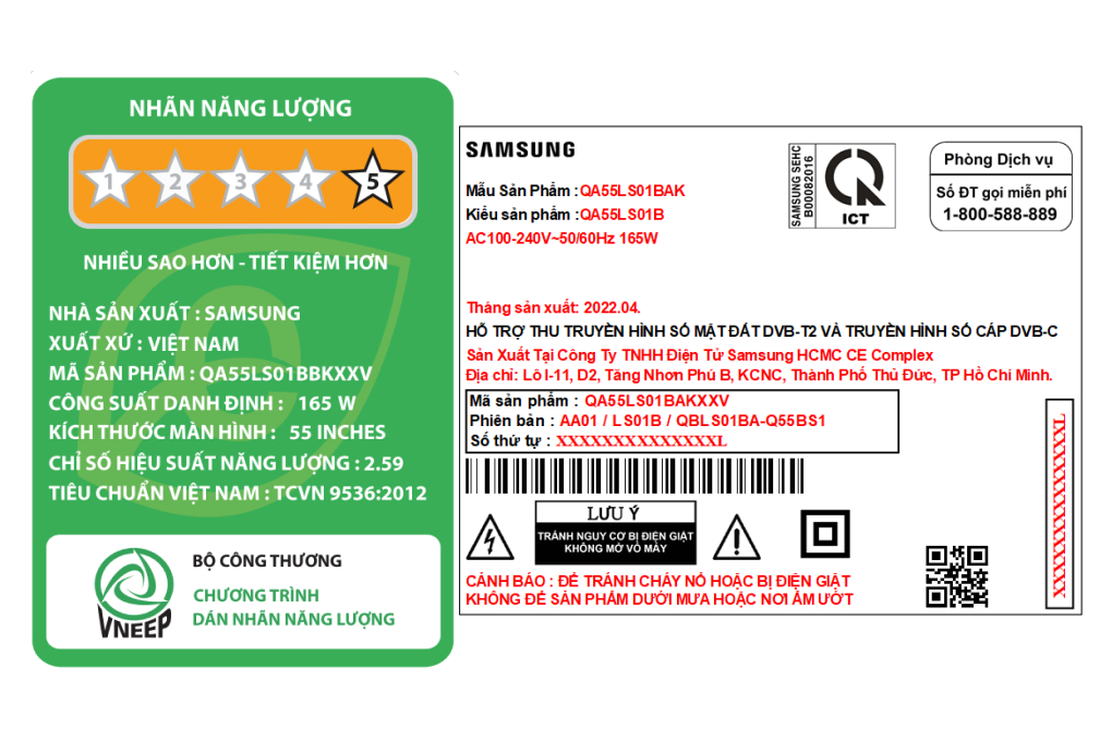 Smart Tivi Kiểu Chữ I Có Chân The Serif QLED Samsung 4K 55 inch QA55LS01BB