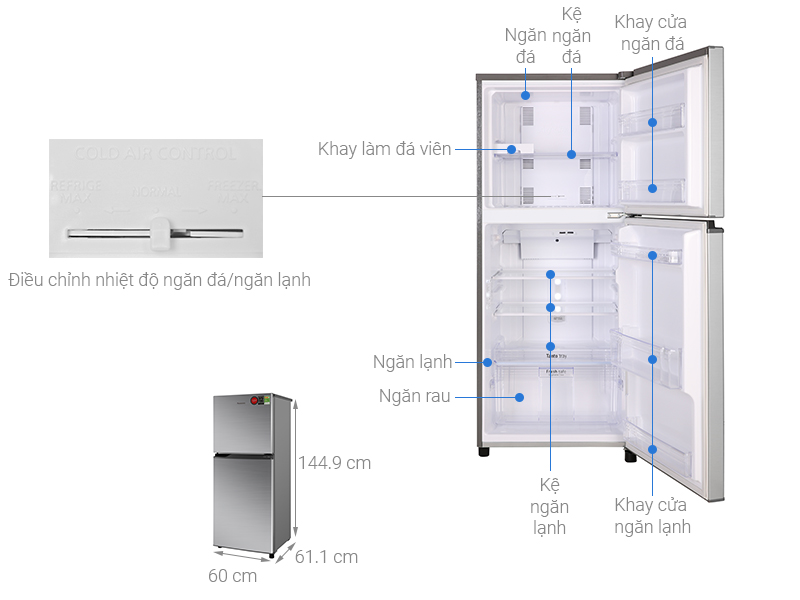 Tủ lạnh Panasonic Inverter 234 lít NR-BL26AVPVN
