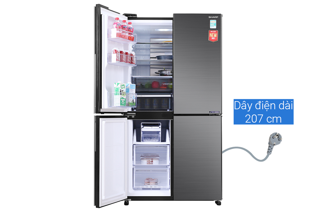 Tủ lạnh Sharp Inverter 525 lít SJ-FX600V-SL chính hãng