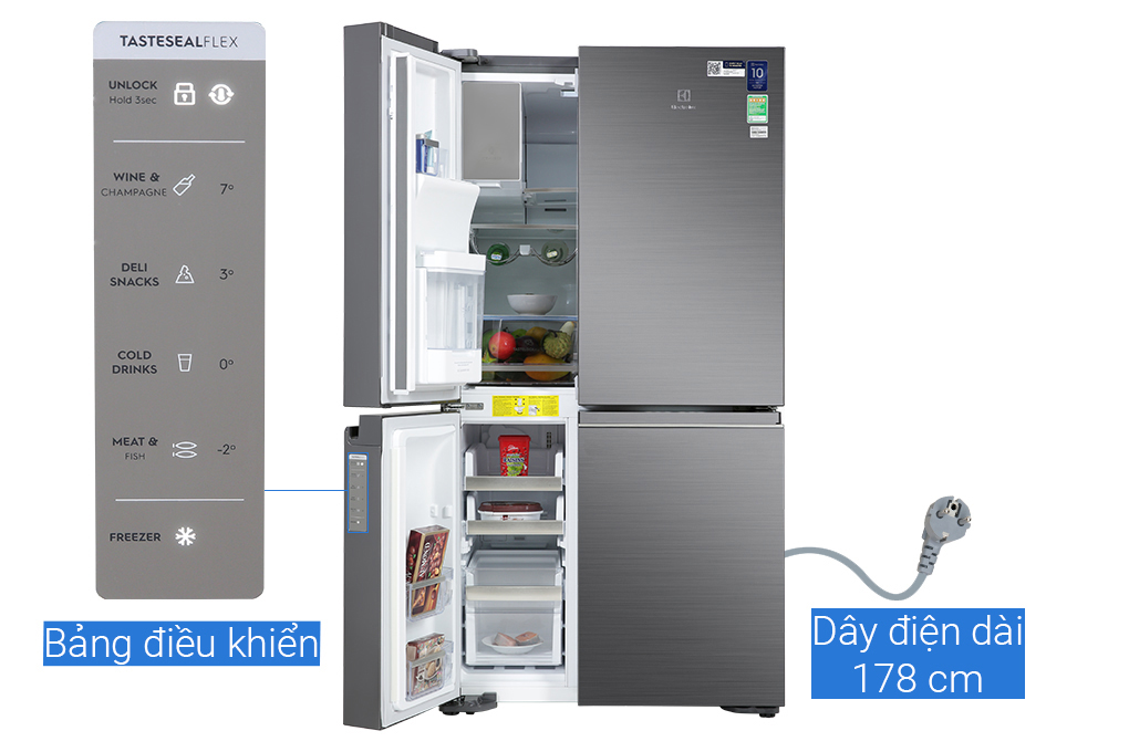 Tủ lạnh Electrolux Inverter 609 Lít EQE6879A-B chính hãng