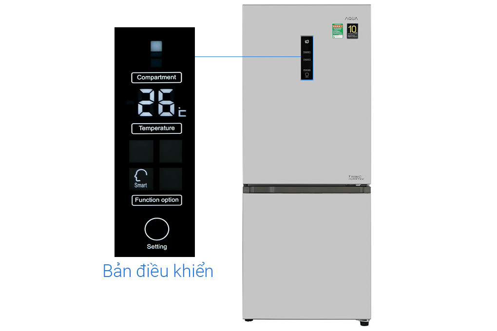 Tủ lạnh Aqua Inverter 260 lít AQR-I298EB SW