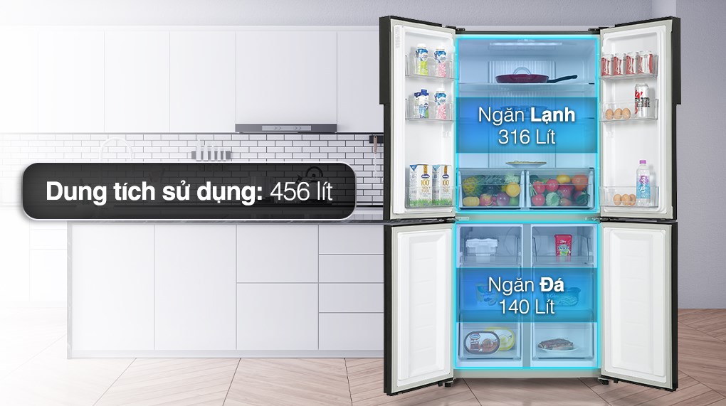 Tủ lạnh Aqua Inverter 456 lít AQR-M525XA(FB)