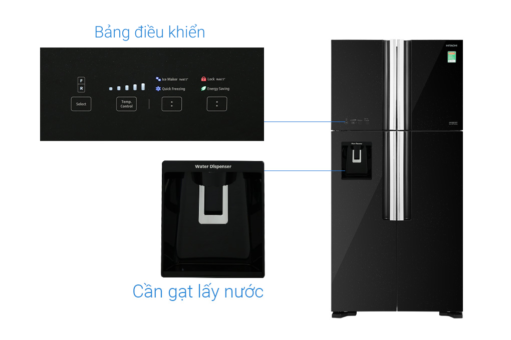 Tủ lạnh Hitachi Inverter 540 lít R-FW690PGV7X GBK
