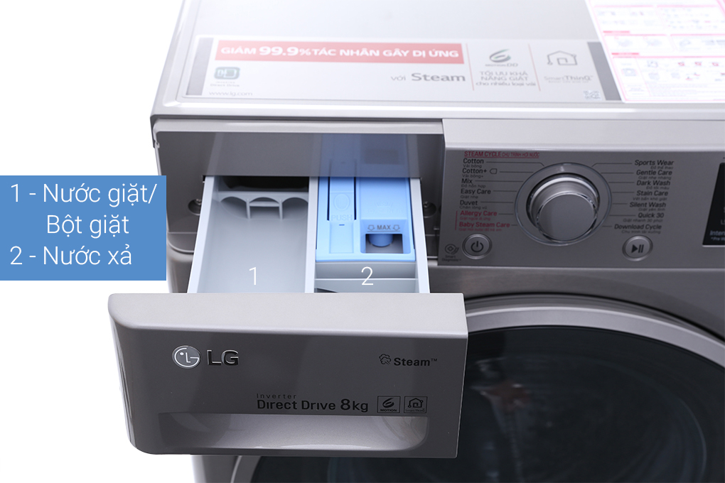 Máy giặt LG Inverter 8 kg FC1408S3E giá tốt