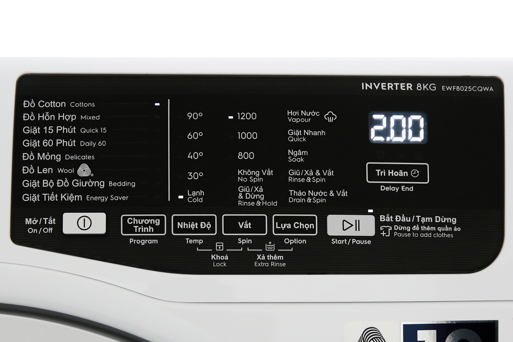 Máy giặt Electrolux Inverter 8 kg EWF8025CQWA giá tốt