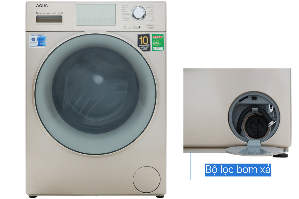 Máy giặt Aqua Inverter 9.5 kg AQD-D950E N