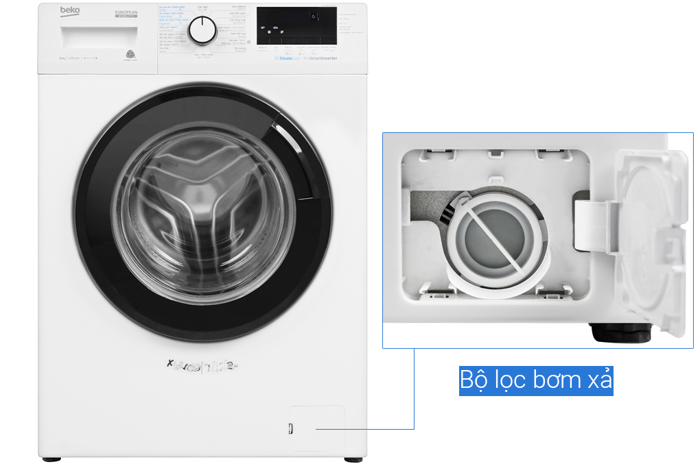 Máy giặt Beko Inverter 8 kg WCV8612XB0ST