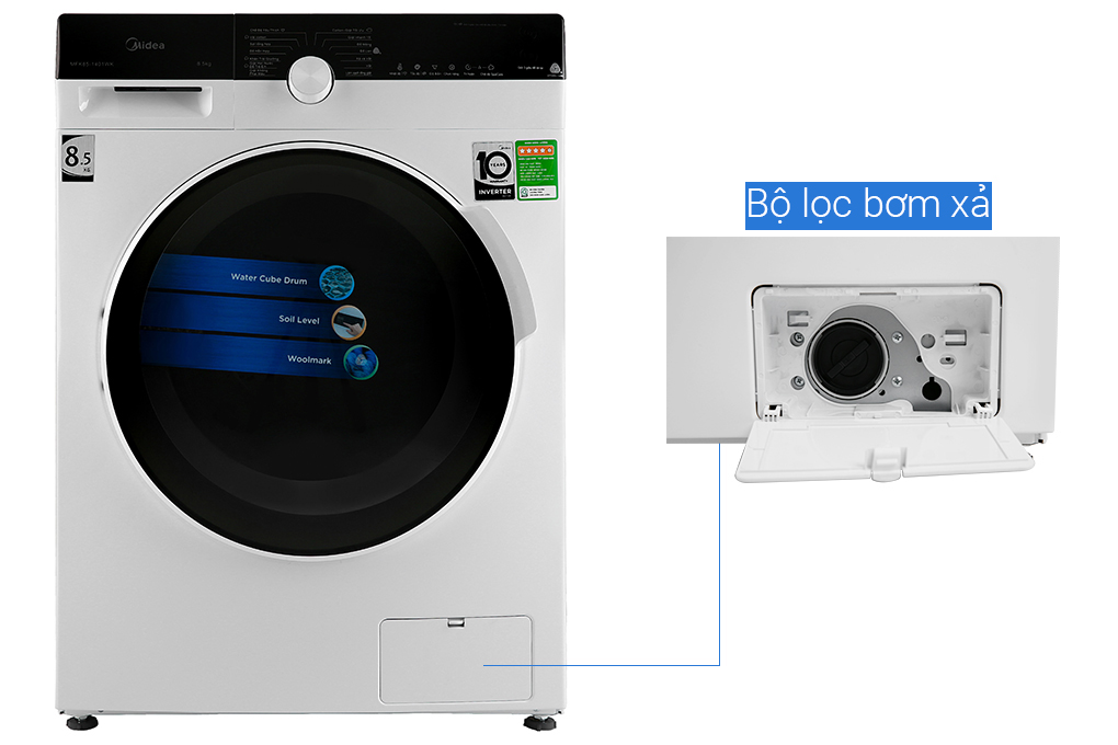 Máy giặt Midea Inverter 8.5 Kg MFK85-1401WK