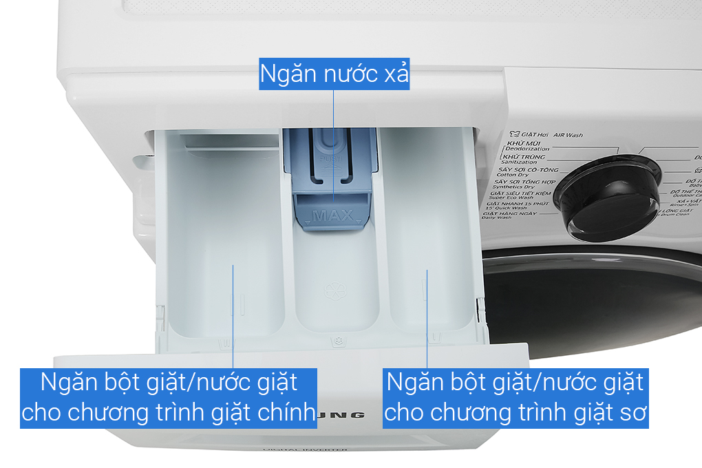 Máy giặt sấy Samsung Inverter 9.5kg WD95J5410AW/SV giá tốt