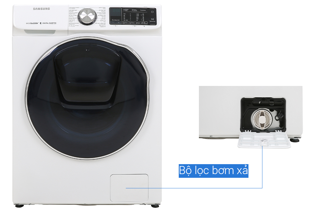 Máy giặt sấy Samsung AddWash Inverter 10.5 kg WD10N64FR2W/SV