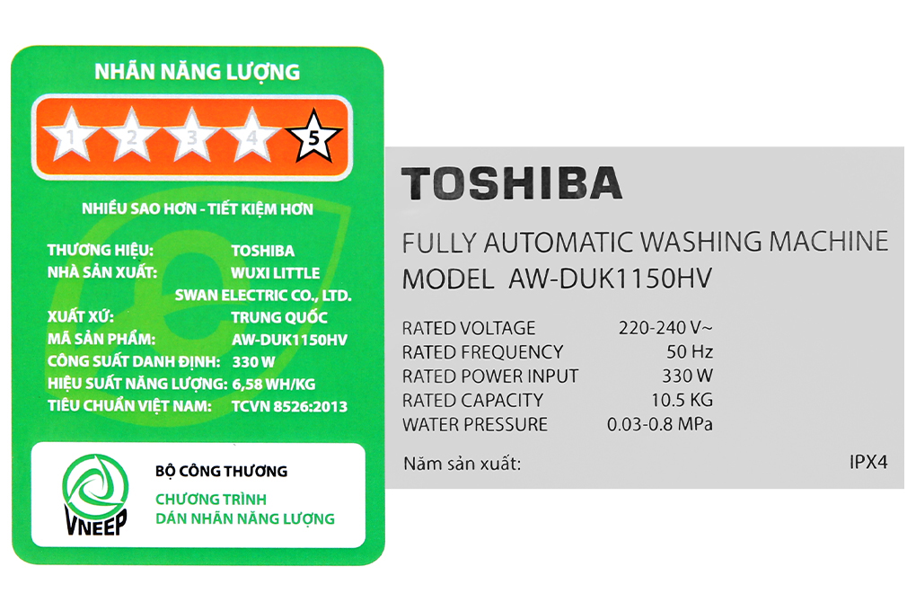 Máy giặt Toshiba Inverter 10,5 kg AW-DUK1150HV(MG) Mới 2021