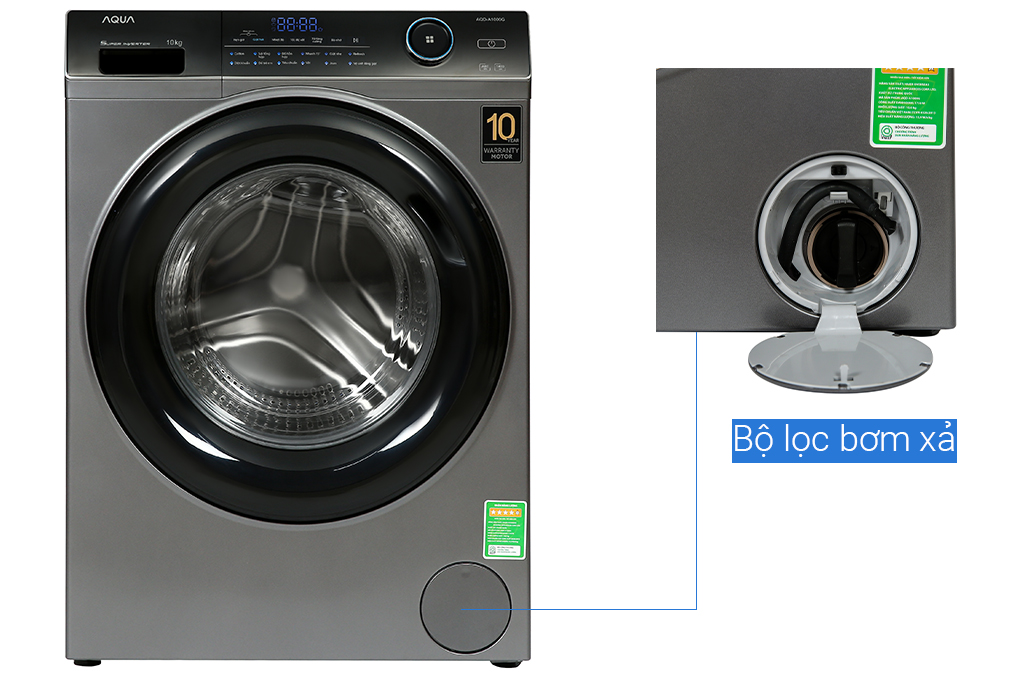 Máy giặt Aqua Inverter 10 KG AQD-A1000G S giá tốt