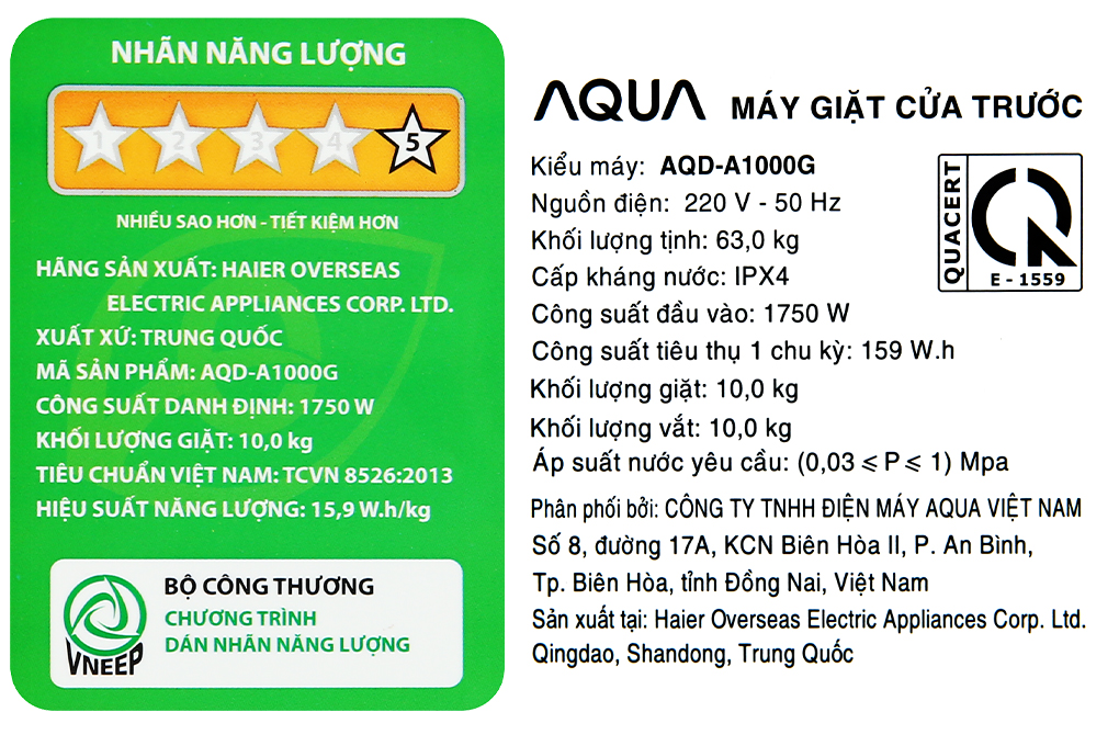 Mua máy giặt Aqua Inverter 10 KG AQD-A1000G S