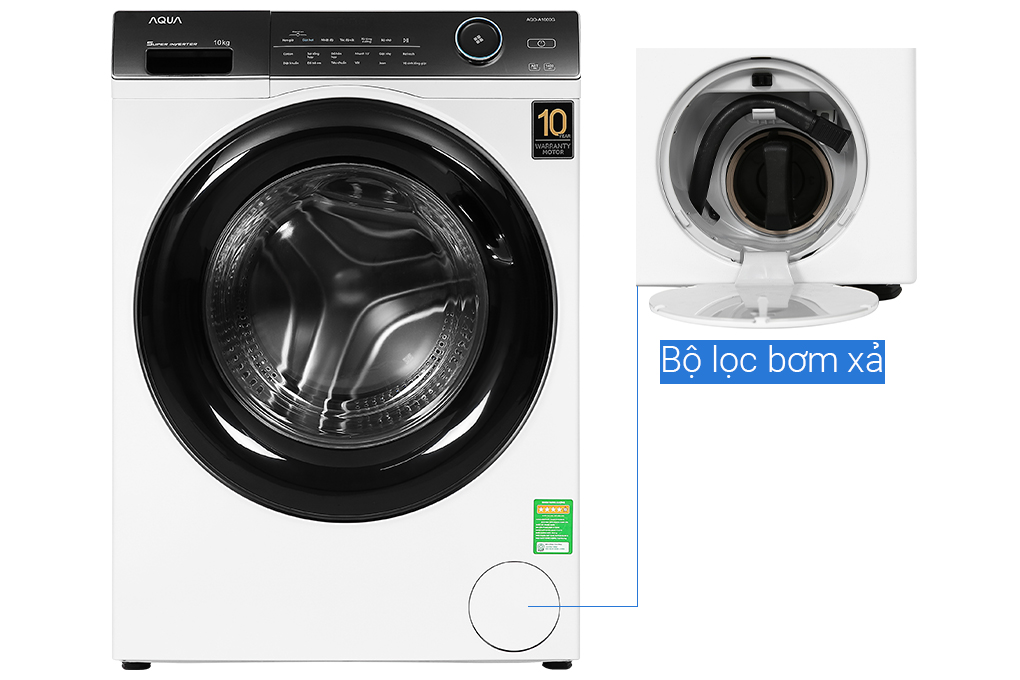 Máy giặt Aqua Inverter 10 KG AQD-A1000G W giá tốt
