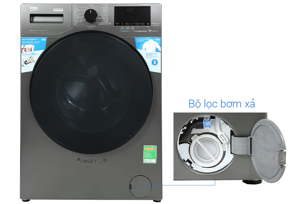 Máy giặt Beko Inverter 10 kg WCV10648XSTM giá tốt