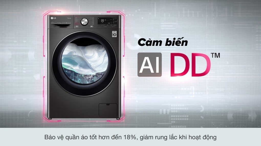 Máy giặt sấy LG Inverter 13 kg FV1413H3BA