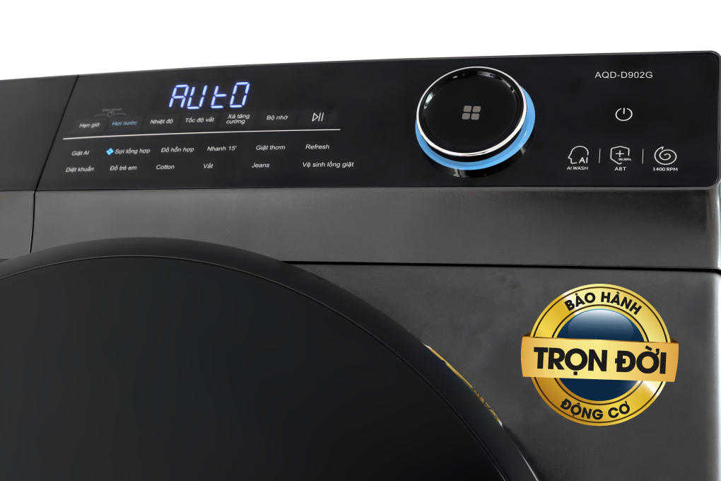 Máy giặt Aqua Inverter 9 kg AQD- D902G BK giá tốt