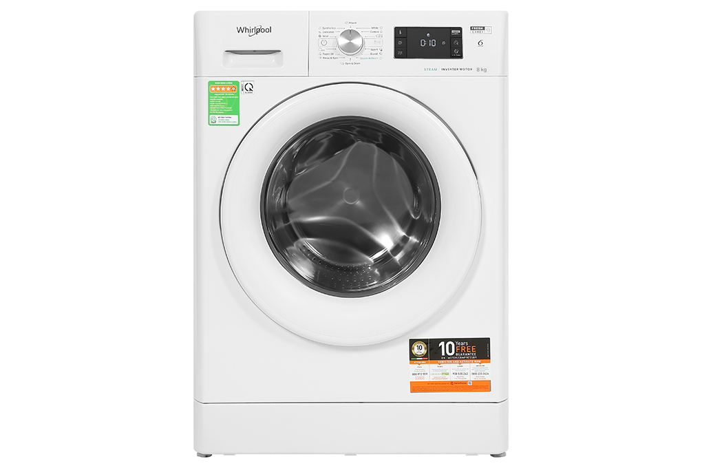 Bán máy giặt Whirlpool Inverter 8 Kg FFB8458WV EU