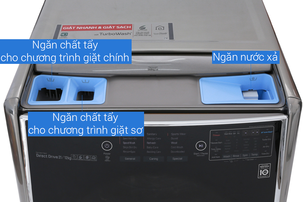 Máy giặt sấy LG Inverter 21 kg F2721HTTV chính hãng