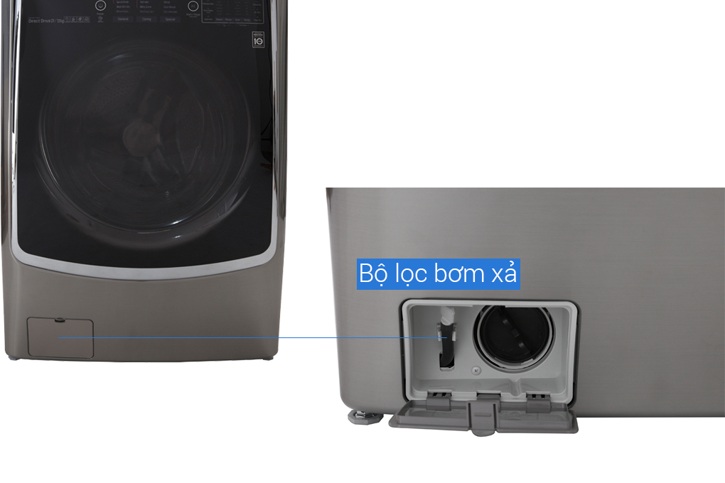 Máy giặt sấy LG Inverter 21 kg F2721HTTV