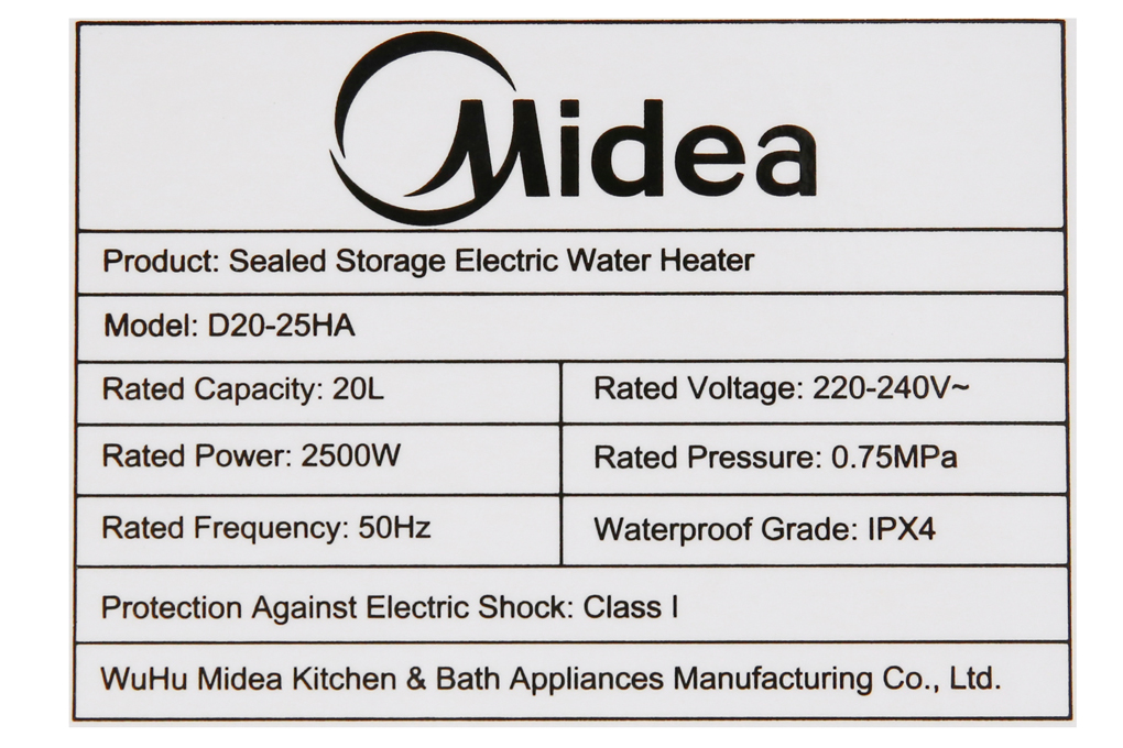 Máy nước nóng Midea D20-25HA