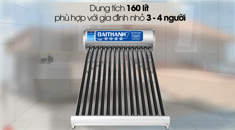 Máy nước nóng năng lượng mặt trời Đại Thành 160 lít Vigo 58-15