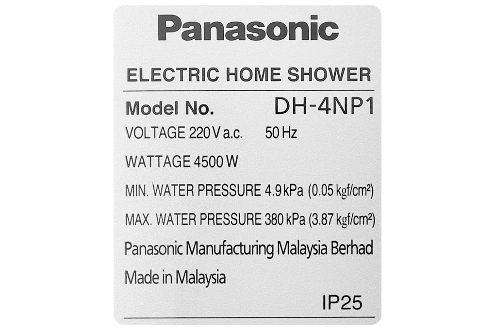 Máy nước nóng Panasonic DH-4NP1VS 4500W
