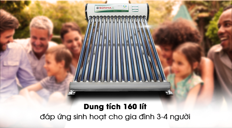 Máy nước nóng năng lượng mặt trời Sơn Hà 160 lít ECO Plus F58