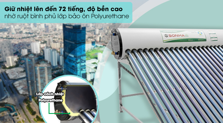 Máy nước nóng năng lượng mặt trời Sơn Hà 280 lít ECO Plus F58
