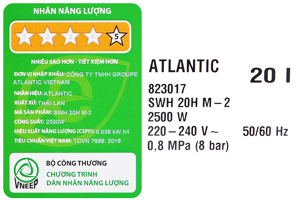 Máy nước nóng lạnh Atlantic Neo Max SWH 20H M-2 823017