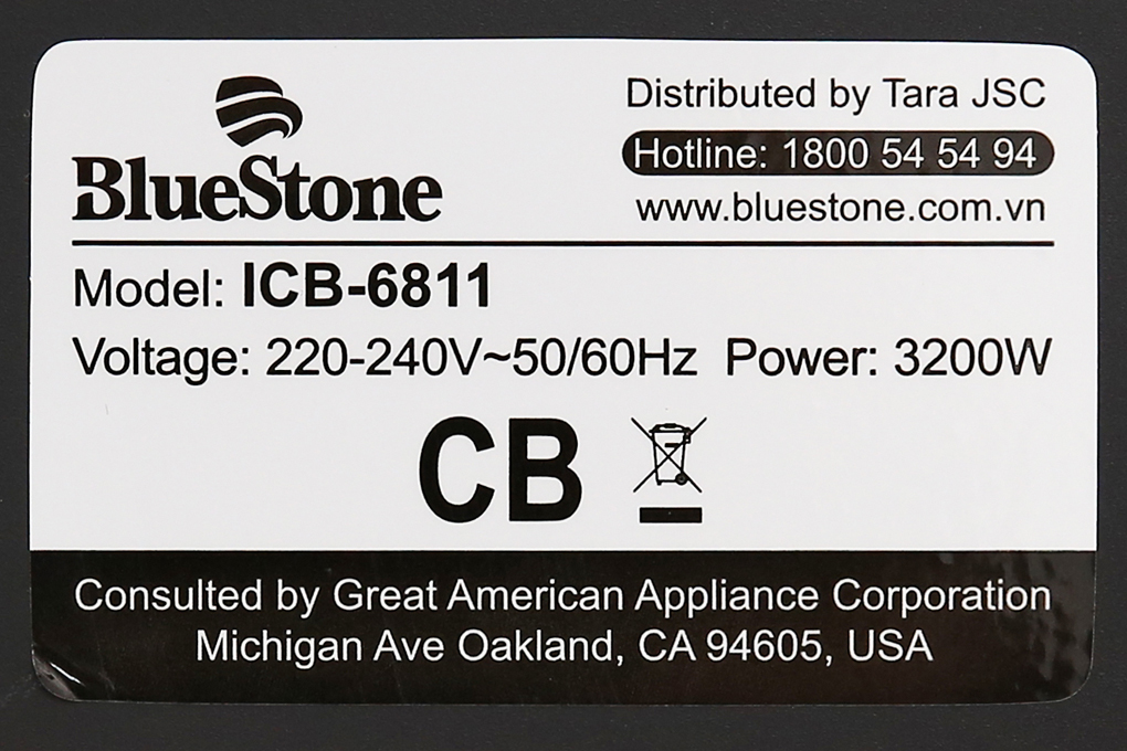 Bếp từ hồng ngoại đôi lắp âm Bluestone ICB-6811