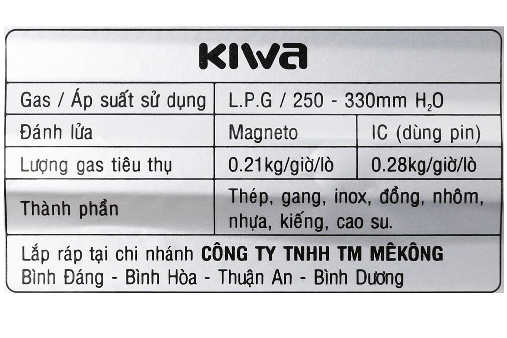 Bếp gas đơn Kiwa KW-300G