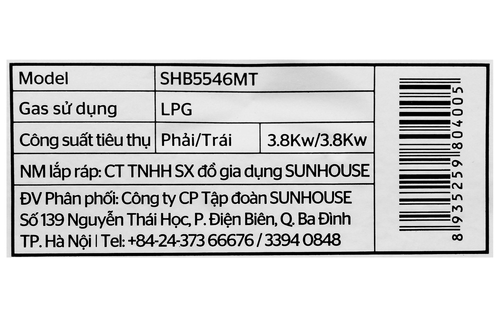 Bếp gas âm Sunhouse SHB5546MT