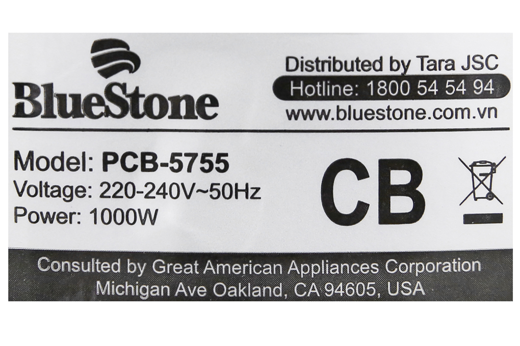Nồi áp suất điện Bluestone PCB-5755 6 lít