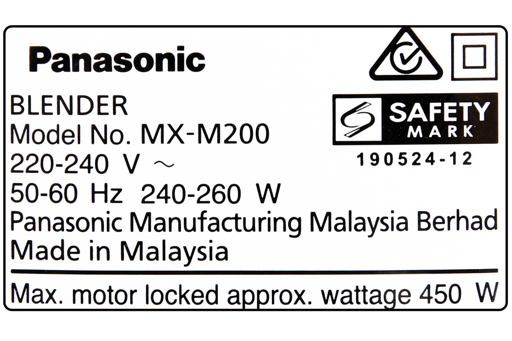 Máy xay sinh tố Panasonic MX-M200WRA