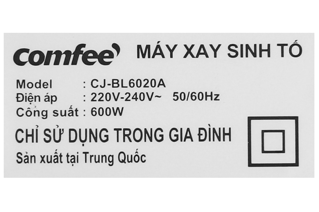 Máy xay sinh tố Comfee CJ-BL6020A