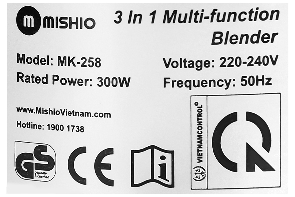 Máy xay đa năng Mishio MK-258