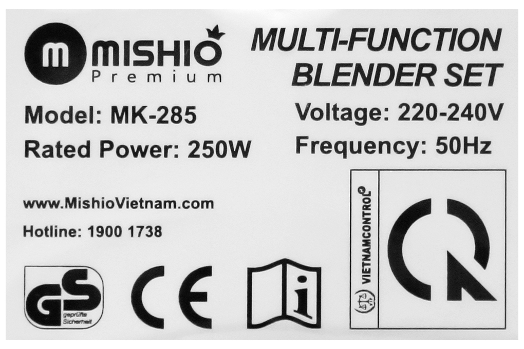 Máy xay đa năng Mishio Premium MK285