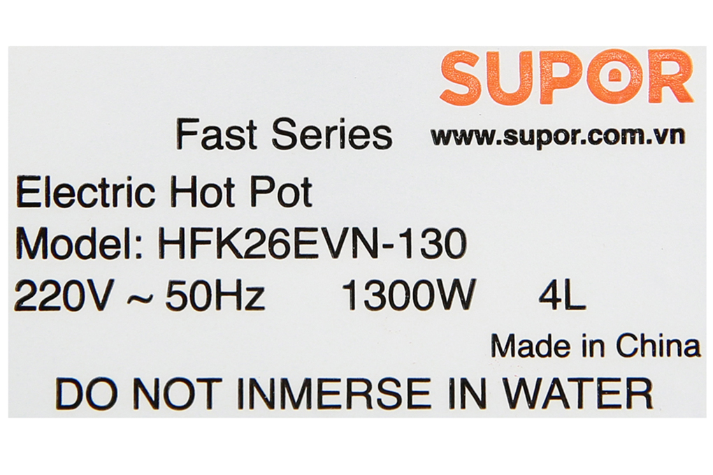 Nồi lẩu điện Supor HFK26EVN-130 4 lít