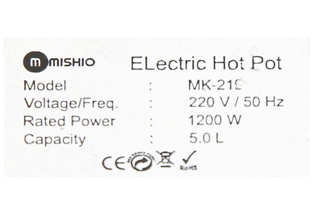 Nồi lẩu điện Mishio MK-219 5 lít