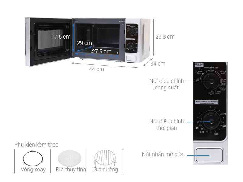 Lò vi sóng Toshiba ER-SGM20(S)VN 20 lít