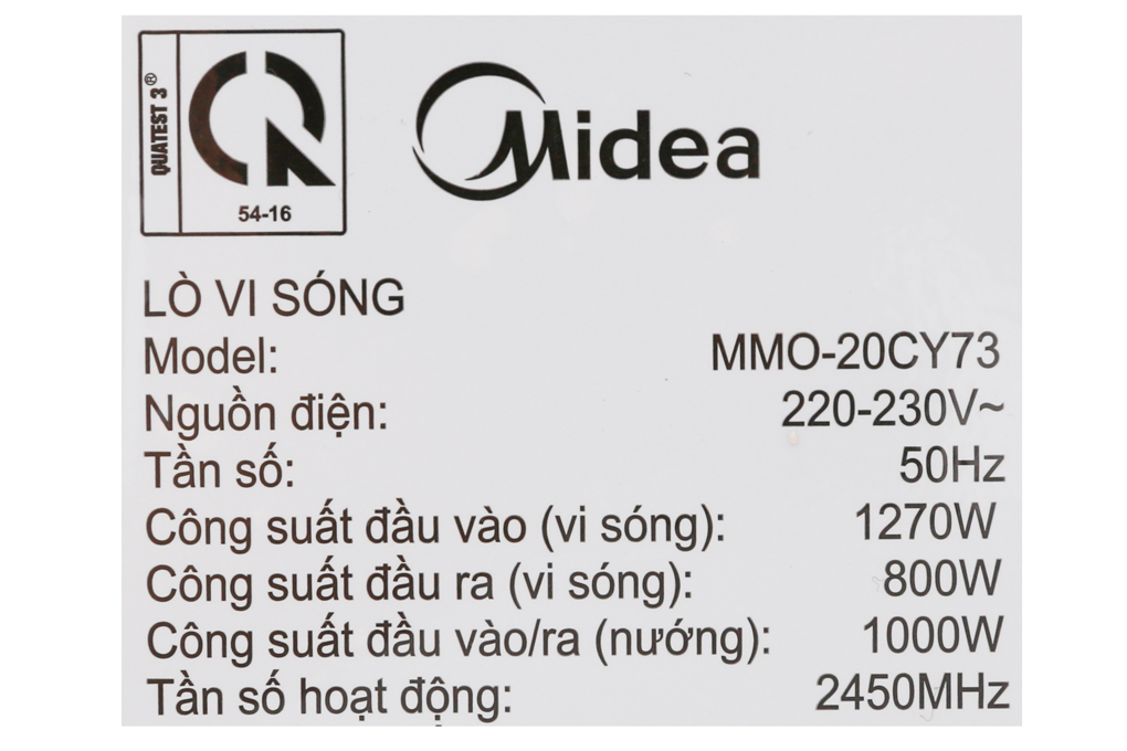 Lò vi sóng Midea MMO-20CY73 20 lít
