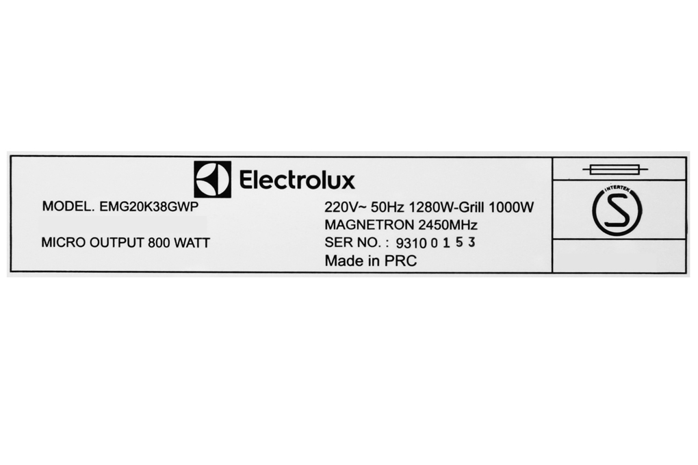 Lò vi sóng Electrolux EMG20K38GWP 20 lít
