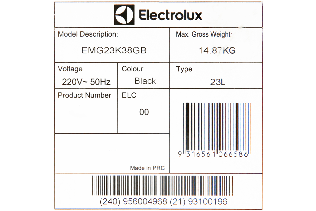 Lò vi sóng Electrolux EMG23K38GB 23 lít