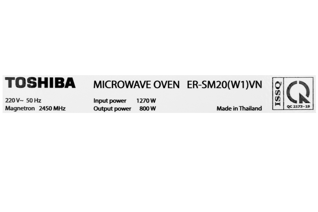 Lò vi sóng Toshiba ER-SM20(W1)VN 20 lít